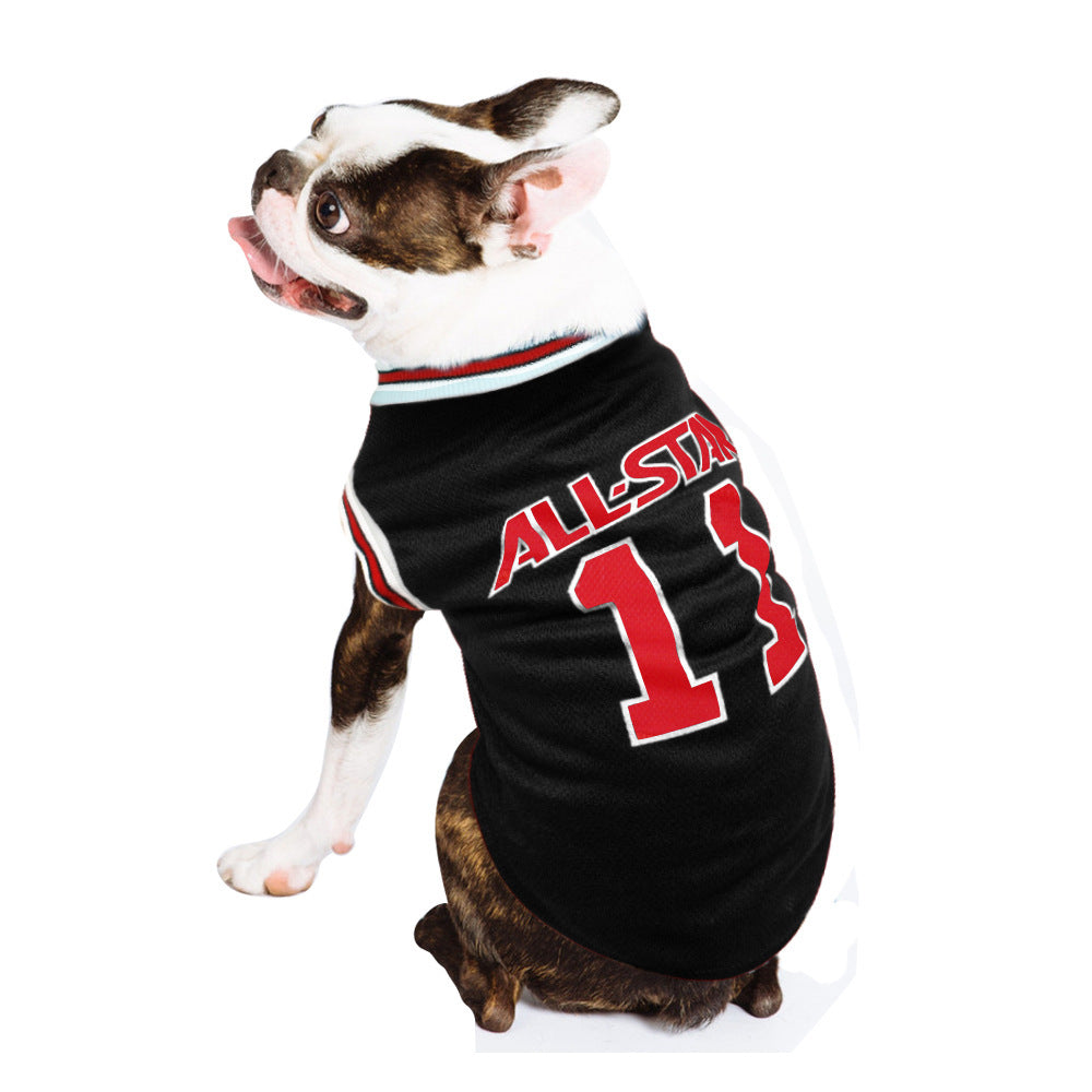 KFX-9313469 Hip Hop Pet Dog Vest Sportswear for Spring and Summer - Cotton, Available in Sizes S to XXL
