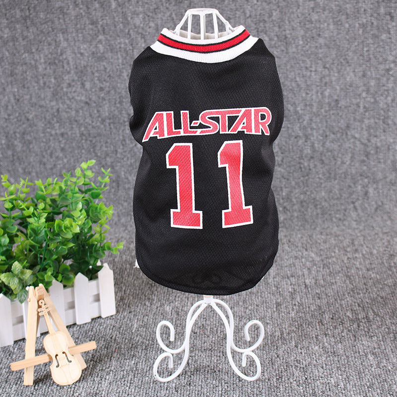 KFX-9313469 Hip Hop Pet Dog Vest Sportswear for Spring and Summer - Cotton, Available in Sizes S to XXL