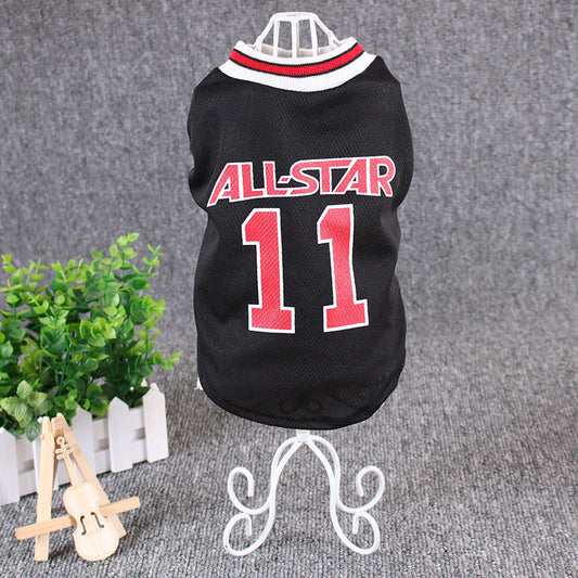 KFX-9313469 Hip Hop Pet Dog Vest Sportswear for Spring and Summer - Cotton, Available in Sizes S to XXL