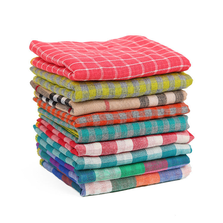 KFX-9314493 Plaid Double-Sided Cotton Pet Scarf - Fashionable and Versatile Design for Your Pet