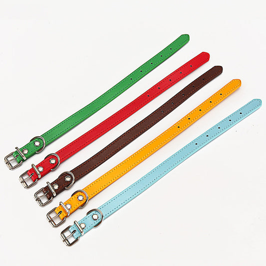 KFX-9314877 PU Dog Collar - Size S 1.0*30, Size M 1.5*30, Durable and Comfortable Design