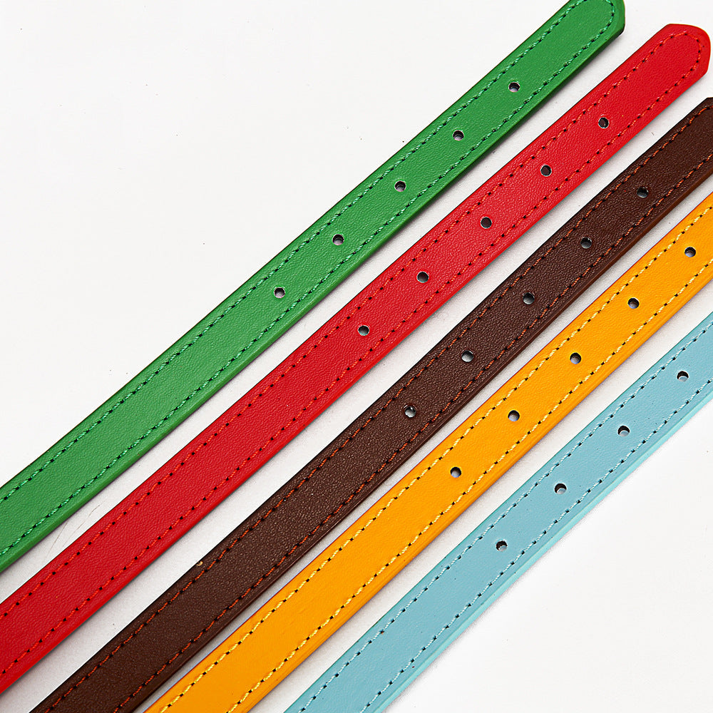 KFX-9314877 PU Dog Collar - Size S 1.0*30, Size M 1.5*30, Durable and Comfortable Design