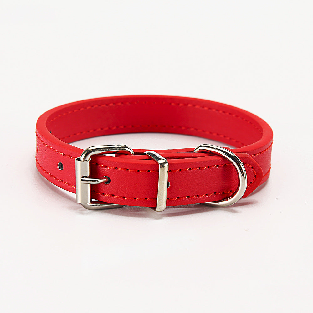 KFX-9314877 PU Dog Collar - Size S 1.0*30, Size M 1.5*30, Durable and Comfortable Design