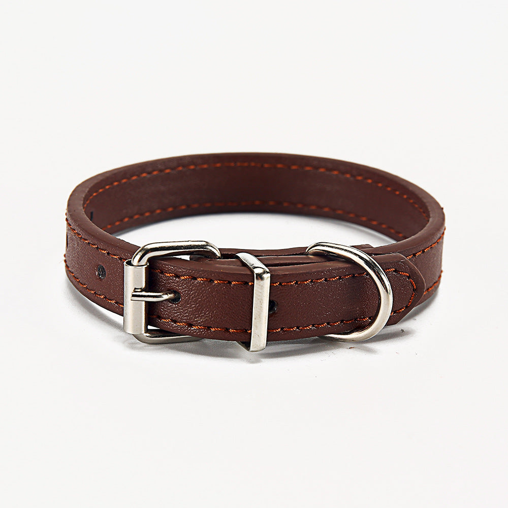 KFX-9314877 PU Dog Collar - Size S 1.0*30, Size M 1.5*30, Durable and Comfortable Design