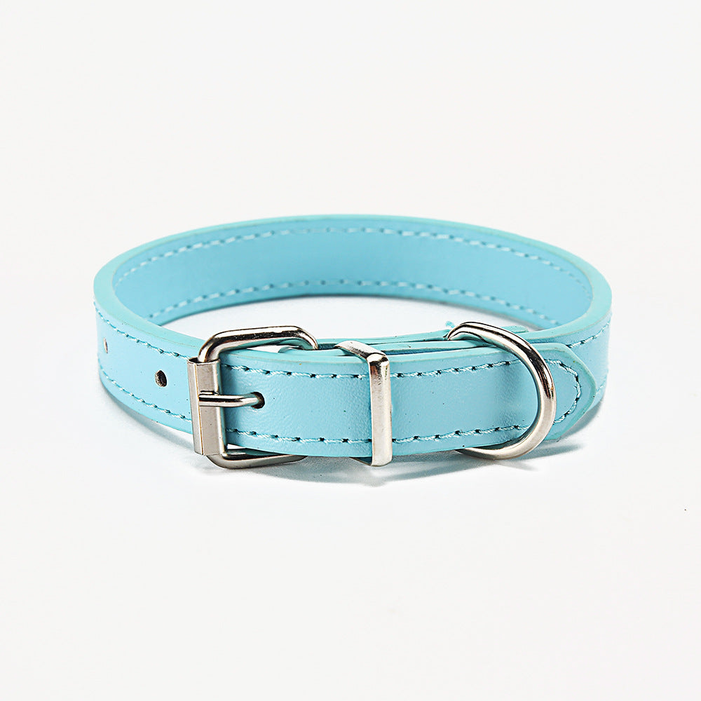 KFX-9314877 PU Dog Collar - Size S 1.0*30, Size M 1.5*30, Durable and Comfortable Design