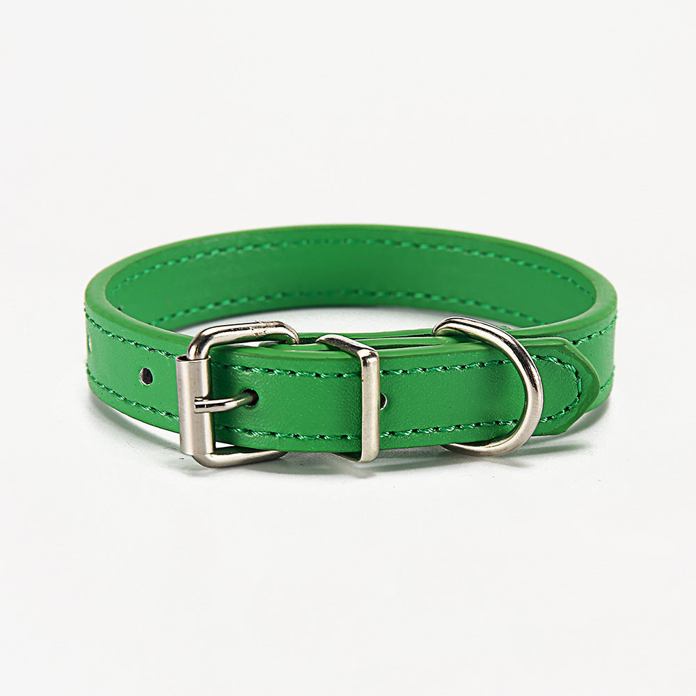 KFX-9314877 PU Dog Collar - Size S 1.0*30, Size M 1.5*30, Durable and Comfortable Design
