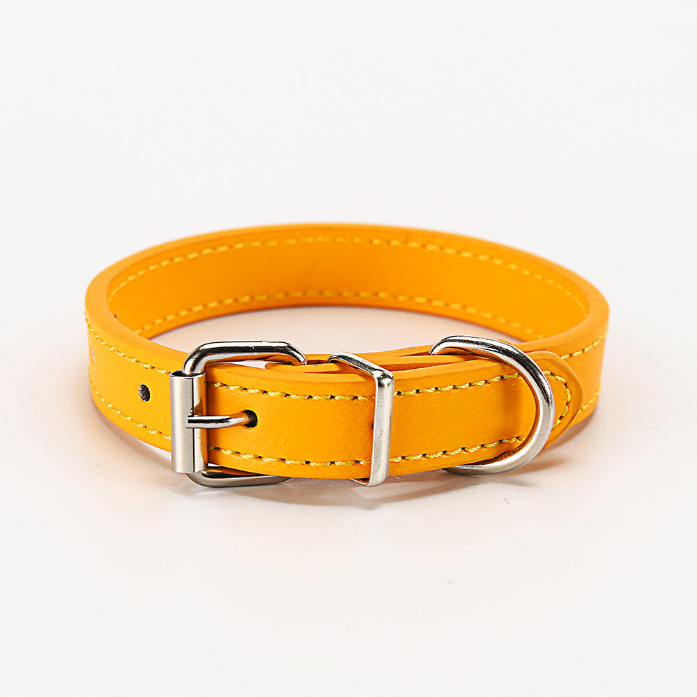 KFX-9314877 PU Dog Collar - Size S 1.0*30, Size M 1.5*30, Durable and Comfortable Design