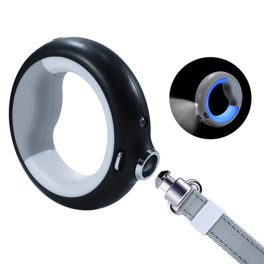 KFX-9316669 Luminous Automatic Telescopic Dog Leash with Adjustable Length and Rechargeable Lithium Battery