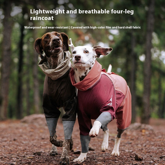 KFX-9317437 Waterproof Pet Dog Raincoat Jacket with Reflective Features - Available in Multiple Sizes