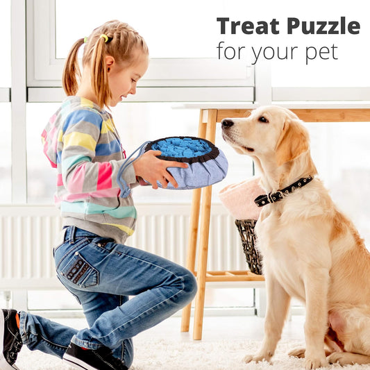KFX-9320125 Adjustable Snuffle Mat for Dogs - Enrichment Puzzle Toy for Large Breeds and Slow Eating Mental Stimulation
