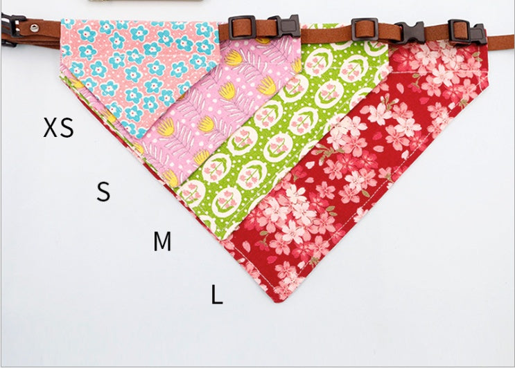 KFX-9320253 Cute Triangle Pet Scarf & Cat Collar for Small Dogs and Kittens - Adjustable Sizes Available