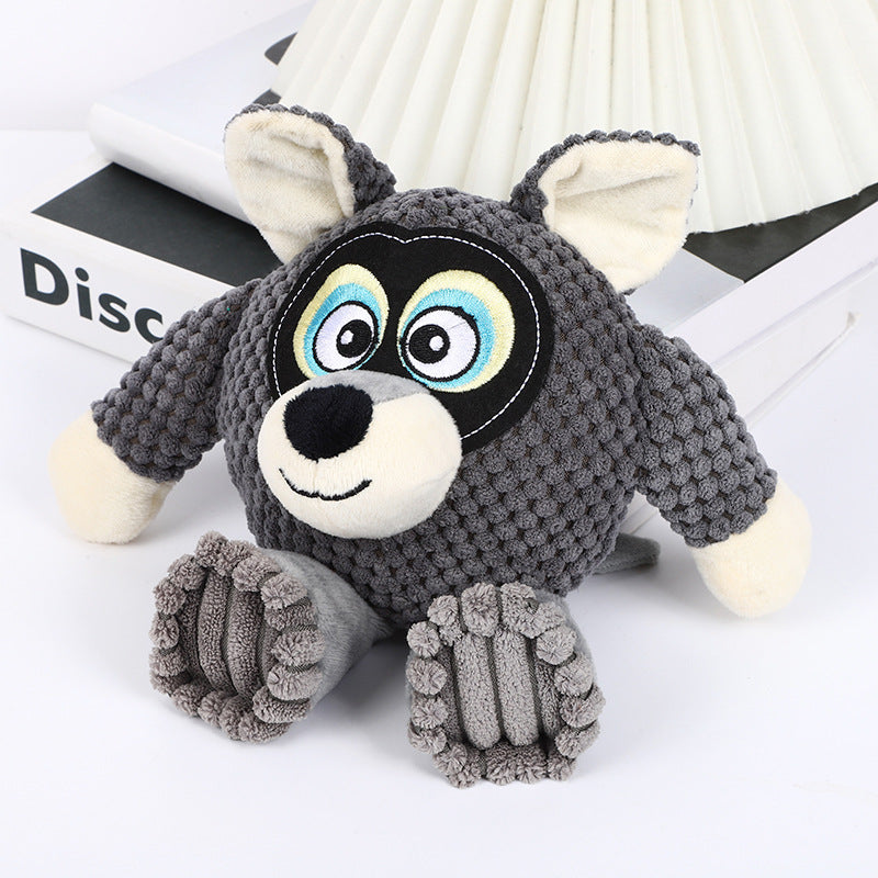 KFX-9322301 Durable Plush Dog Toy for Teeth Grinding and Cleaning - 27x24cm