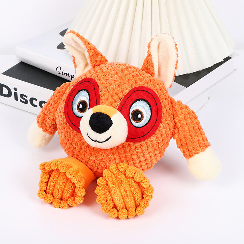 KFX-9322301 Durable Plush Dog Toy for Teeth Grinding and Cleaning - 27x24cm