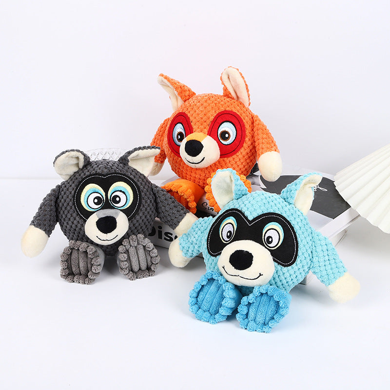 KFX-9322301 Durable Plush Dog Toy for Teeth Grinding and Cleaning - 27x24cm