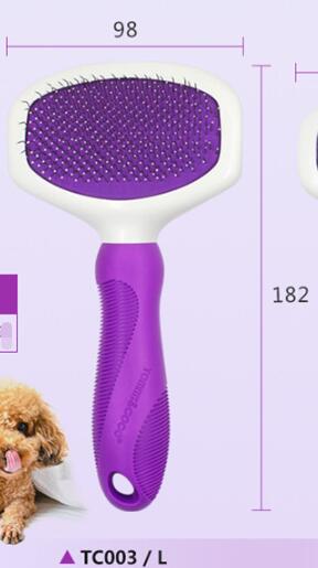 KFX-9324221 Professional Stainless Steel Grooming Comb for Cats and Dogs - Open Knot and Hair Removal Tool