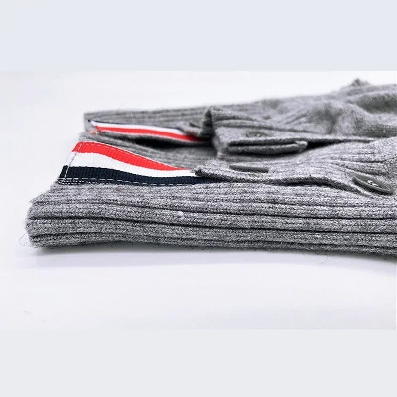 KFX-9326397 Cozy Gray Cardigan Sweater for Dogs in Various Sizes