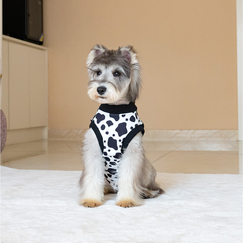 KFX-9328061 Universal Anti-Licking Pet Clothing in Red, Green, and Black - Casual Polyester Design, XS to 2XL