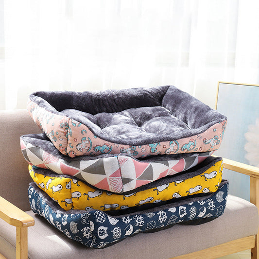 KFX-9328445 Cozy Winter Dog and Cat Bed for Small to Extra Large Pets - Comfortable and Breathable Design