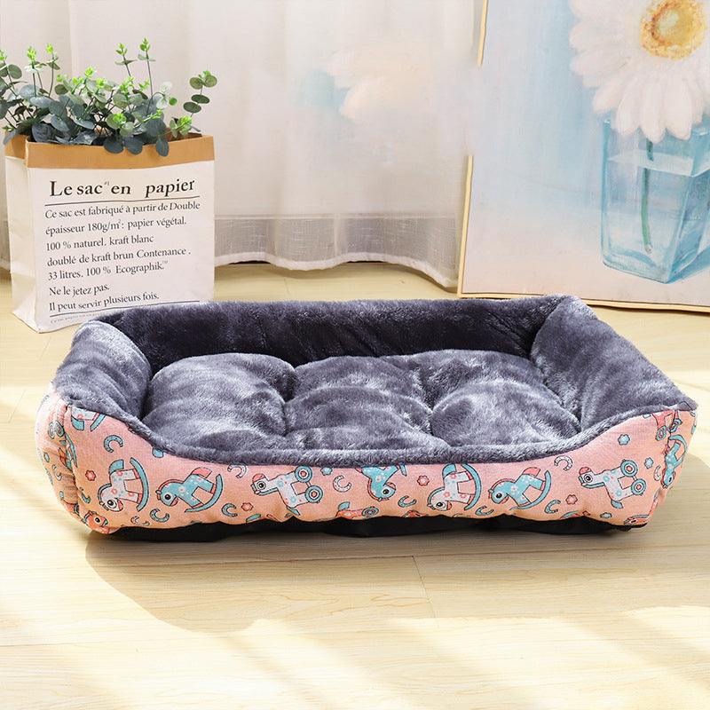 KFX-9328445 Cozy Winter Dog and Cat Bed for Small to Extra Large Pets - Comfortable and Breathable Design