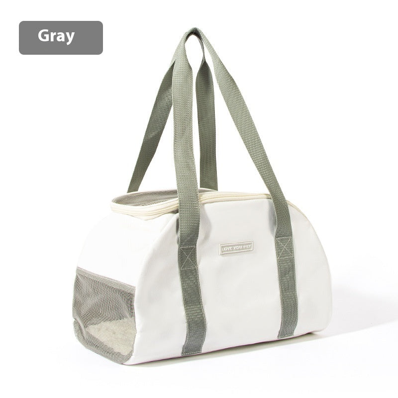 KFX-9330621 One Shoulder Lightweight Cat Bag - Breathable, Washable, Portable with Large Capacity