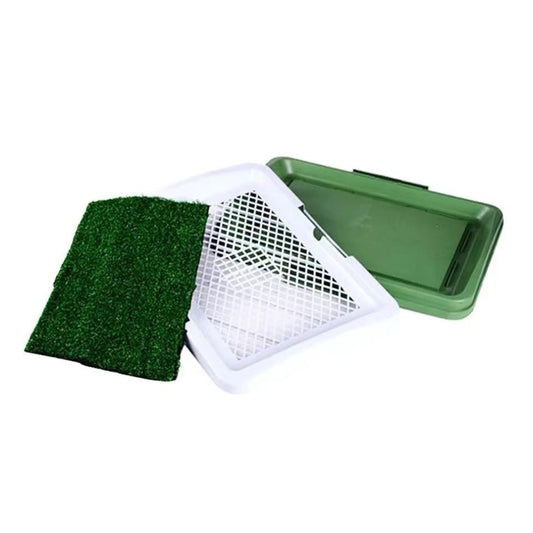 KFX-9331645 Indoor Three-Layer Dog Grass Potty Trainer for Puppies and Small Pets