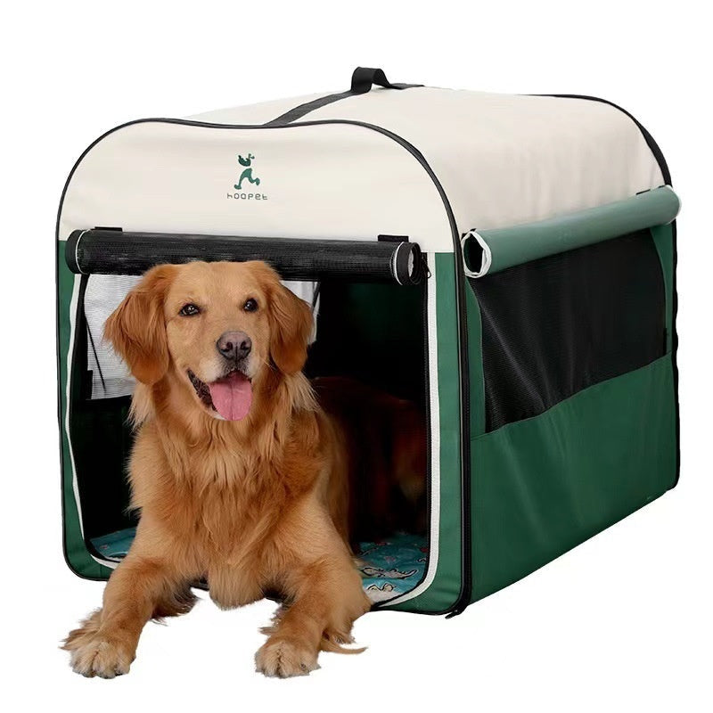 KFX-9333181 Outdoor Detachable Canvas Dog House Tent - All Weather & Anti-Mosquito Design