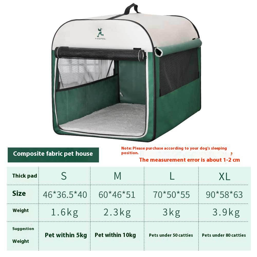 KFX-9333181 Outdoor Detachable Canvas Dog House Tent - All Weather & Anti-Mosquito Design