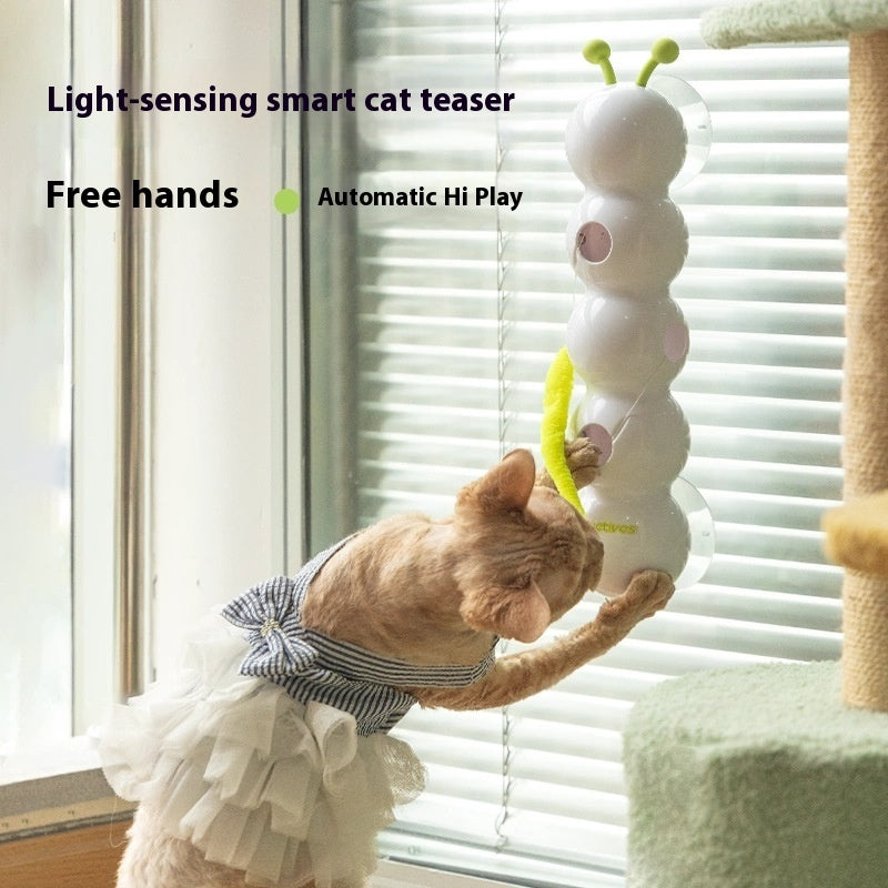 KFX-9333437 Automatic Interactive Cat Toy with Tail Motion and Suction Cup Attachment