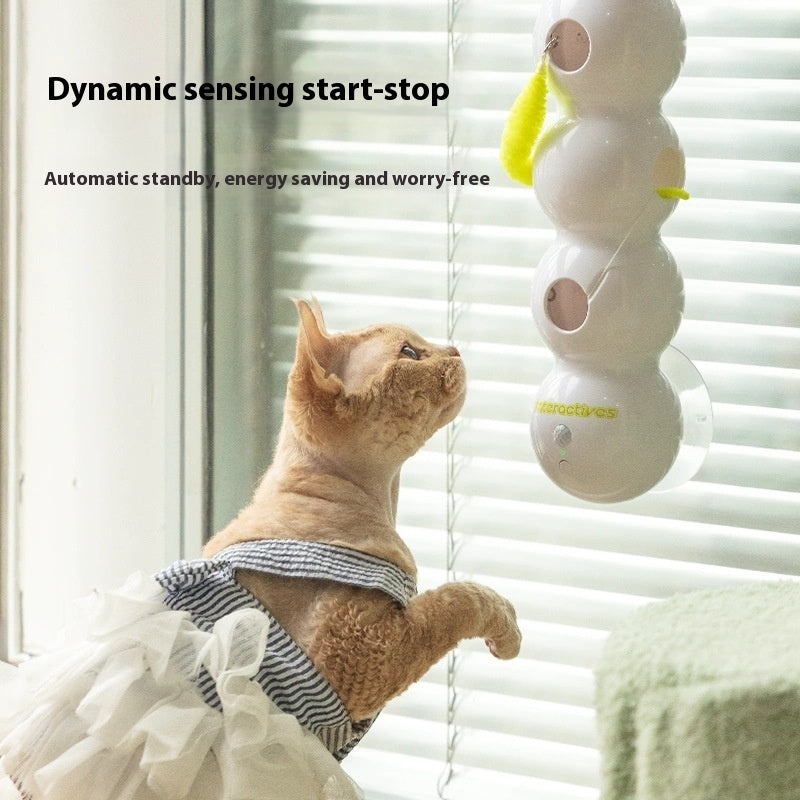 KFX-9333437 Automatic Interactive Cat Toy with Tail Motion and Suction Cup Attachment