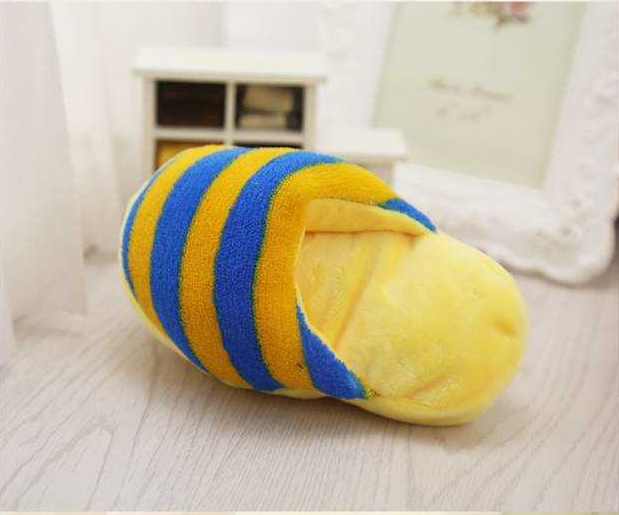 KFX-9334973 Dazzle Color Stripe Slipper with Built-in Sound Toy for Pets - 16cm x 8cm