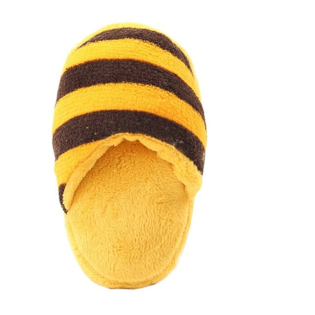 KFX-9334973 Dazzle Color Stripe Slipper with Built-in Sound Toy for Pets - 16cm x 8cm