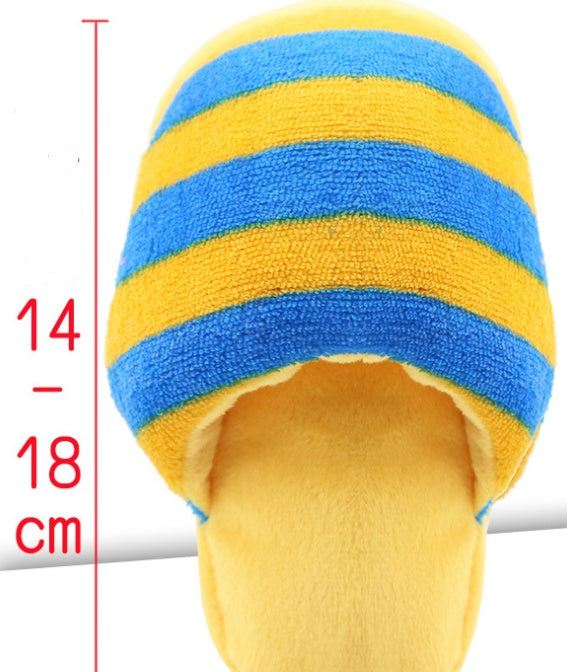 KFX-9334973 Dazzle Color Stripe Slipper with Built-in Sound Toy for Pets - 16cm x 8cm