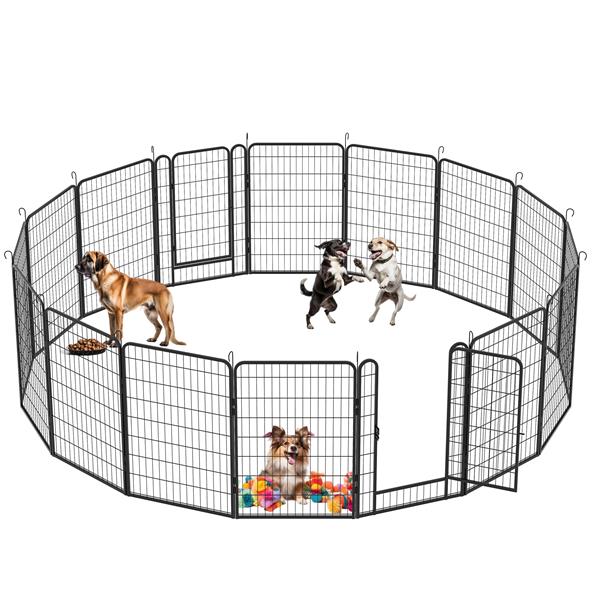 KFX-9335741 Durable Heavy-Duty Metal Pet Fence with Rust-Resistant Coating - Easy Installation and Versatile Shapes