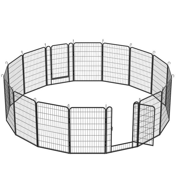 KFX-9335741 Durable Heavy-Duty Metal Pet Fence with Rust-Resistant Coating - Easy Installation and Versatile Shapes
