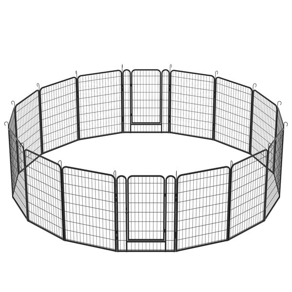 KFX-9335741 Durable Heavy-Duty Metal Pet Fence with Rust-Resistant Coating - Easy Installation and Versatile Shapes