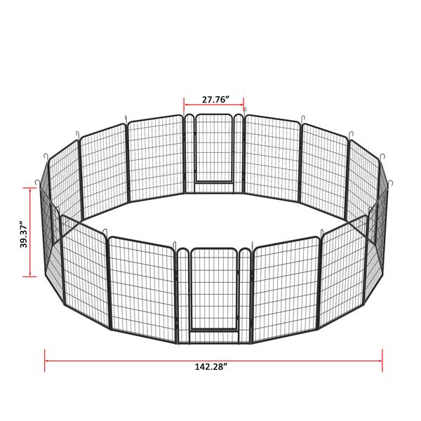 KFX-9335741 Durable Heavy-Duty Metal Pet Fence with Rust-Resistant Coating - Easy Installation and Versatile Shapes
