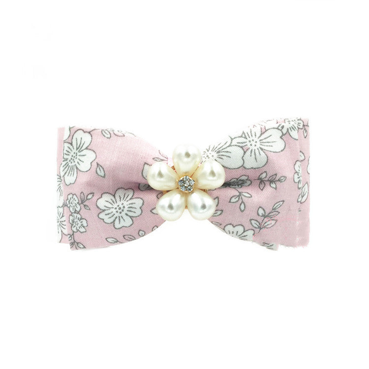KFX-9336125 Handmade Red Festive Pet Collar with Bow for Cats and Dogs