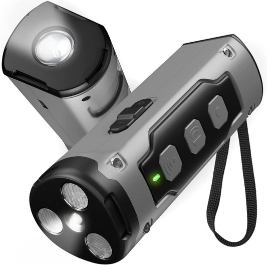 KFX-9337405 Ultrasonic Dog Bark Control Device with LED Flashlight - Effective Bark Deterrent for Dogs