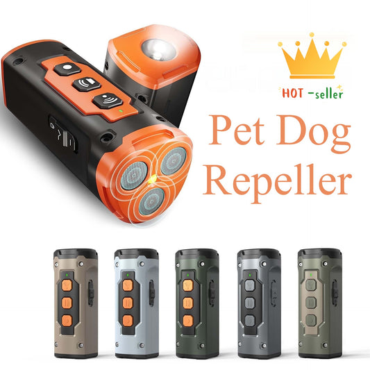 KFX-9337405 Ultrasonic Dog Bark Control Device with LED Flashlight - Effective Bark Deterrent for Dogs