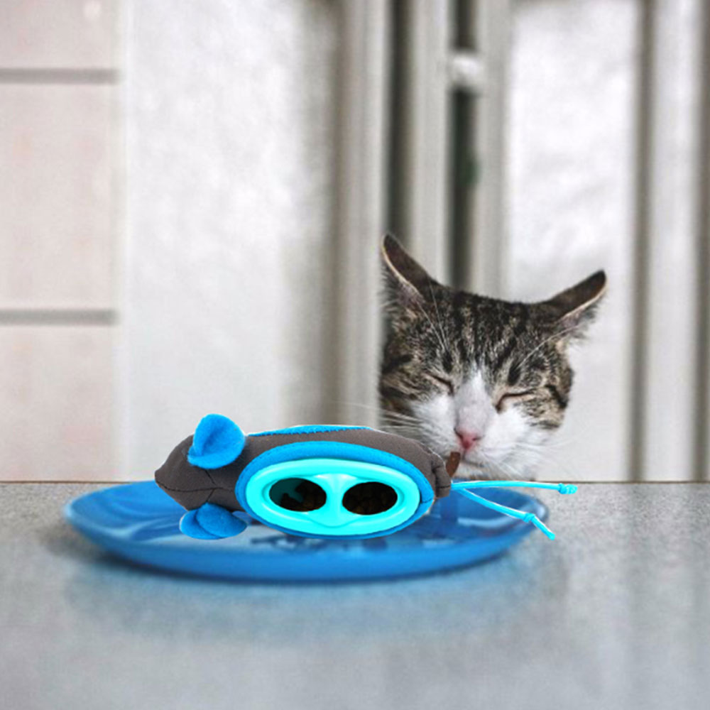 KFX-9337917 Interactive Cat Toy Set with Food Grooves for Engaging Playtime and Training