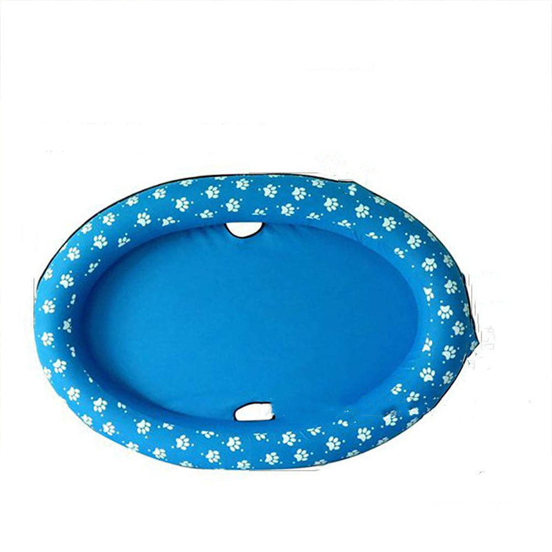 KFX-9341757 Inflatable Dog Swimming Pool Hammock - Portable Pet Floating Bed for Summer Fun