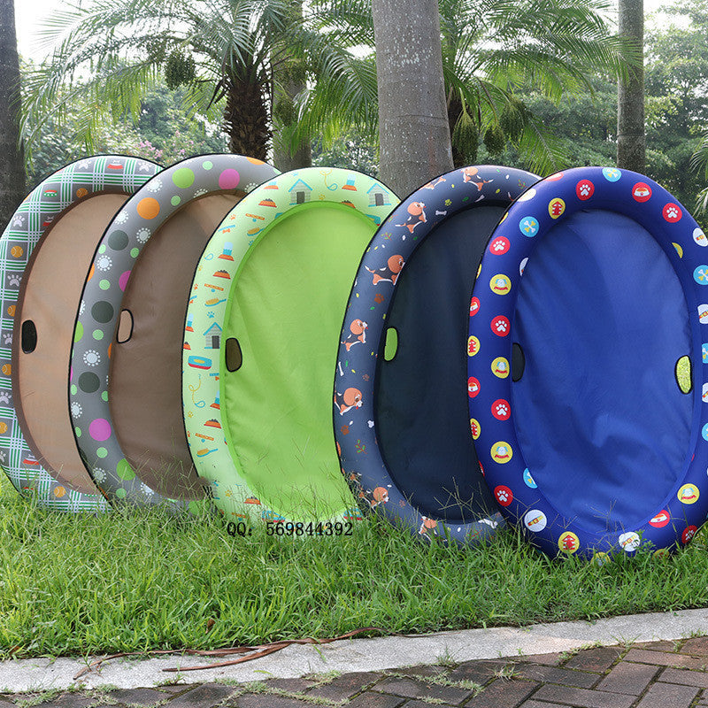 KFX-9341757 Inflatable Dog Swimming Pool Hammock - Portable Pet Floating Bed for Summer Fun