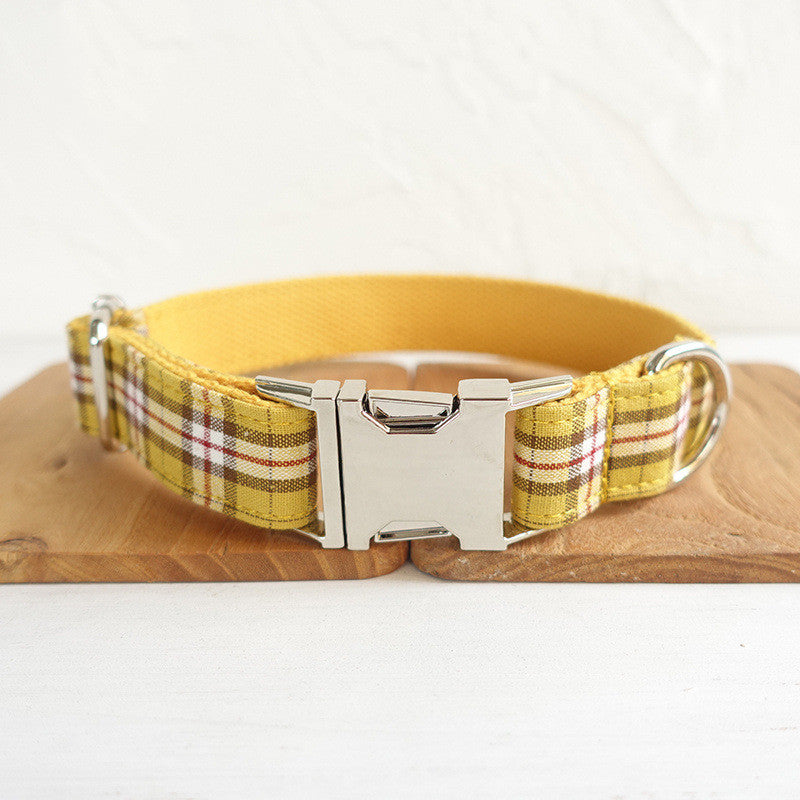 KFX-9341885 Lattice Bow Dog Collar in Polyester – Adjustable Sizes XS to XL