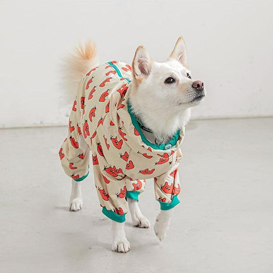 KFX-9342269 Stylish Cartoon Hooded Raincoat for Dogs in Multiple Sizes and Colors