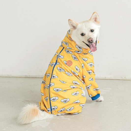 KFX-9342269 Stylish Cartoon Hooded Raincoat for Dogs in Multiple Sizes and Colors