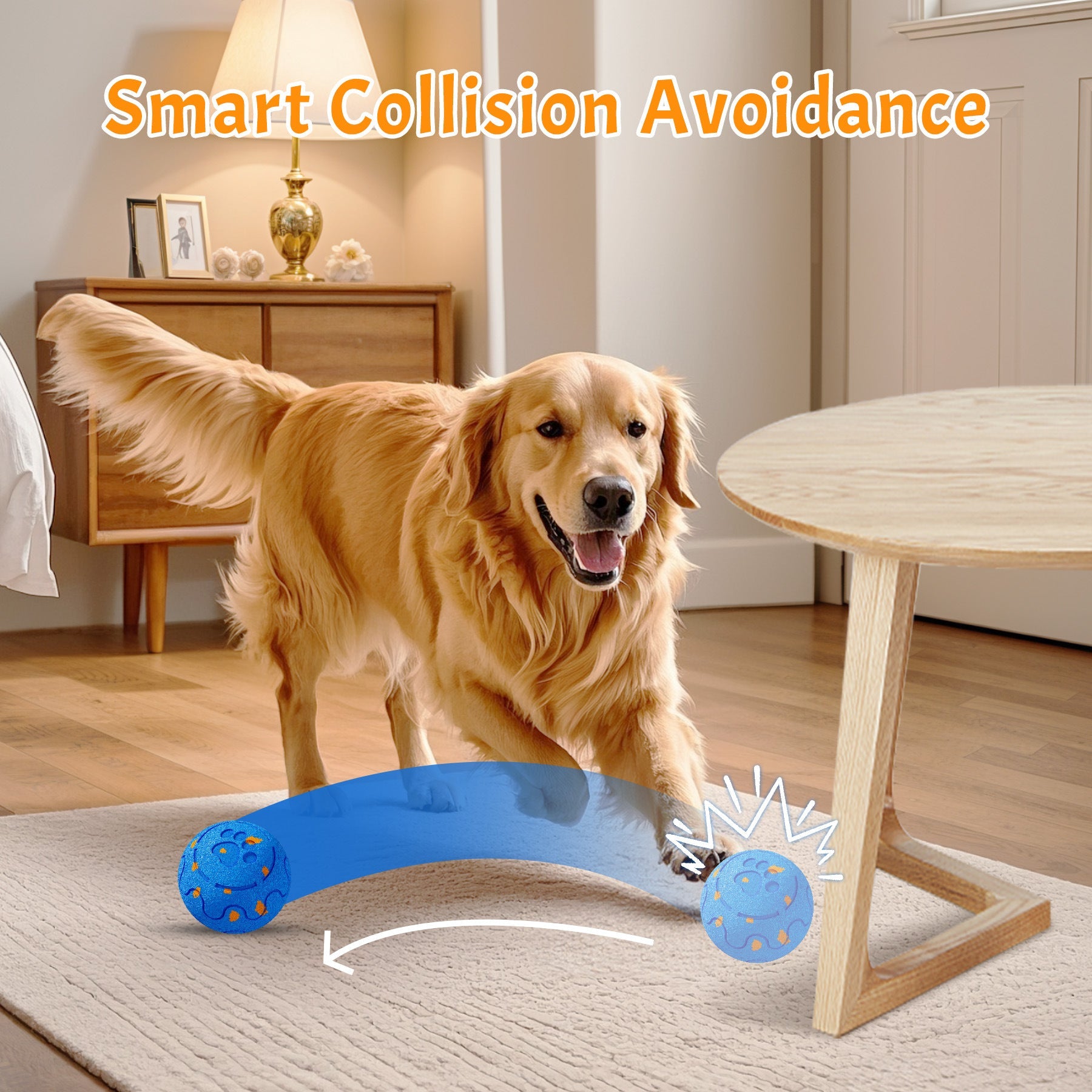 KFX-9342525 Interactive Nibbling Toy with Automatic Bounce and Rotation Functions for Pets