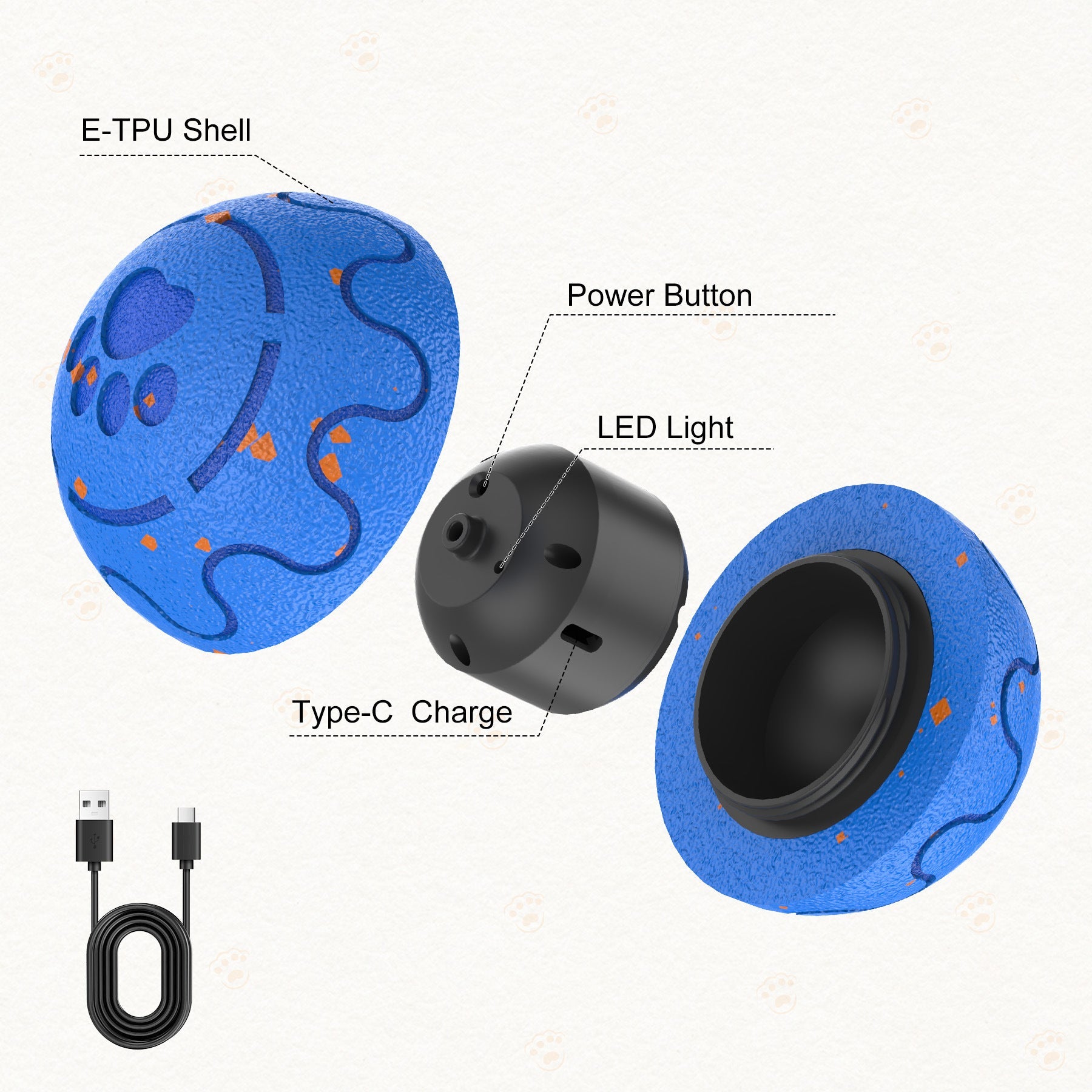 KFX-9342525 Interactive Nibbling Toy with Automatic Bounce and Rotation Functions for Pets