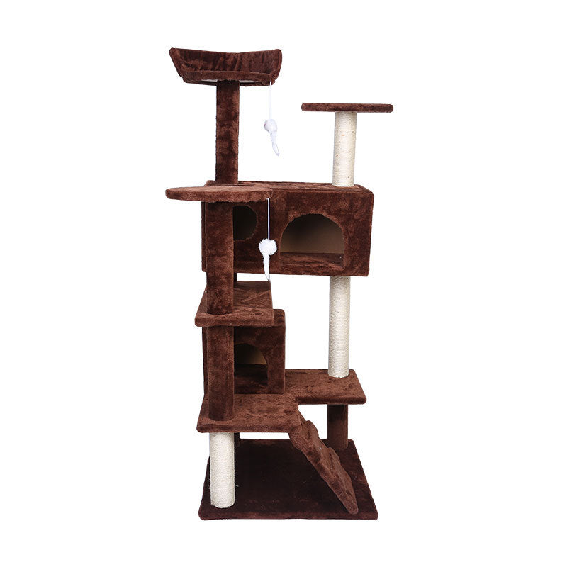 KFX-9343165 Luxury Cat Climbing Frame with Sisal, Plush, and Density Board - Ideal for 1-3 Cats