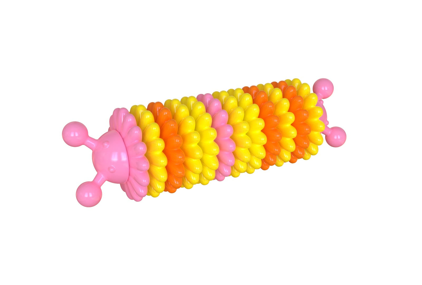 KFX-9344701 Natural Rubber Dog Toothbrush with Serrated Molar Bumps for Effective Teeth Cleaning
