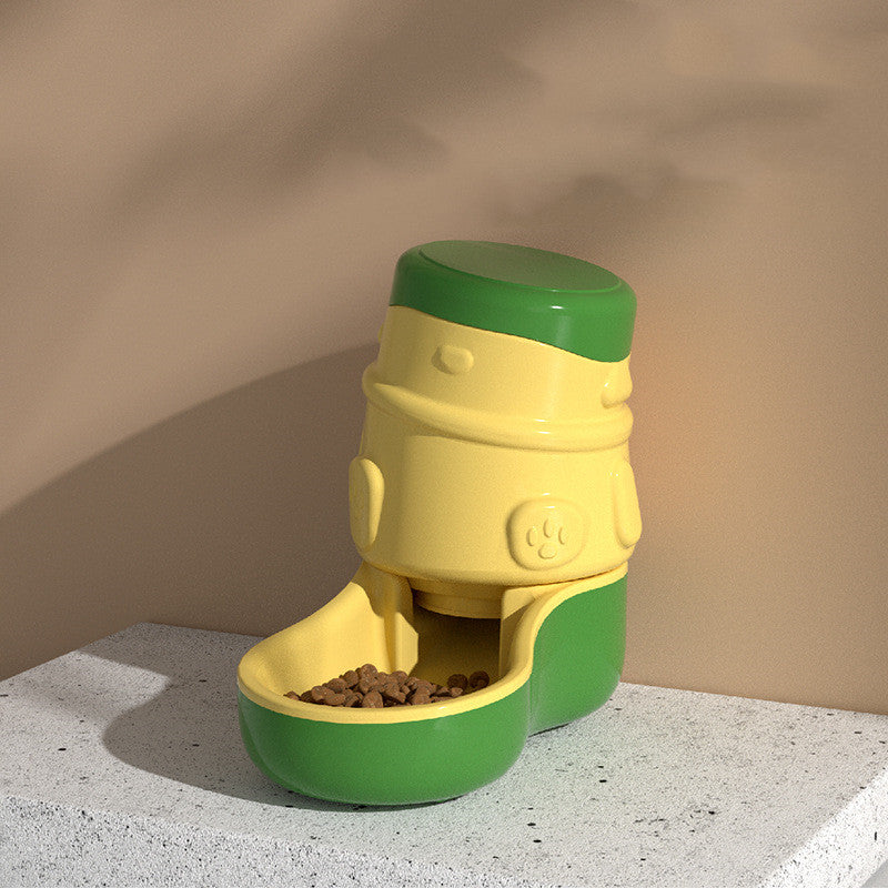 KFX-9345853 Automatic Cat and Dog Feeder with 3.3L Water Dispenser and Crooked Neck Design